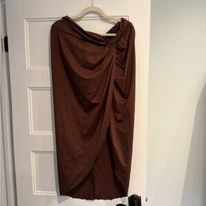 Skims SIGNATURE SWIM SARONG SKIRT | COCOA - COCOA